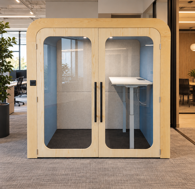 Dapapod Accessibility Pod with height-adjustable table for wheelchair users